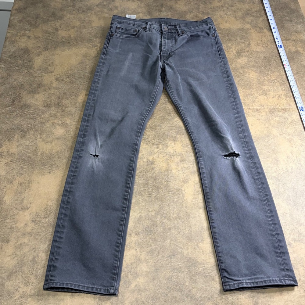 Levi's 511 Slim Fit Jeans Mens 32x32 Gray Charcoal Stretch Denim 3440